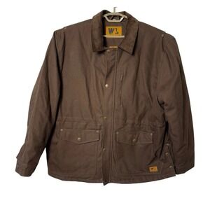 Wells Lamont Jacket Mens XL Brown Canvas Workwear Coat Detroit Style Chore